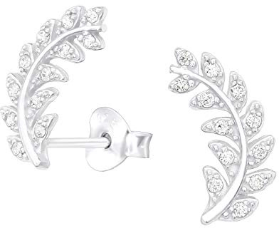 925 Sterling Silver Leaf Stud Earrings for Women & Girls – Nature Jewellery Gift Boxed