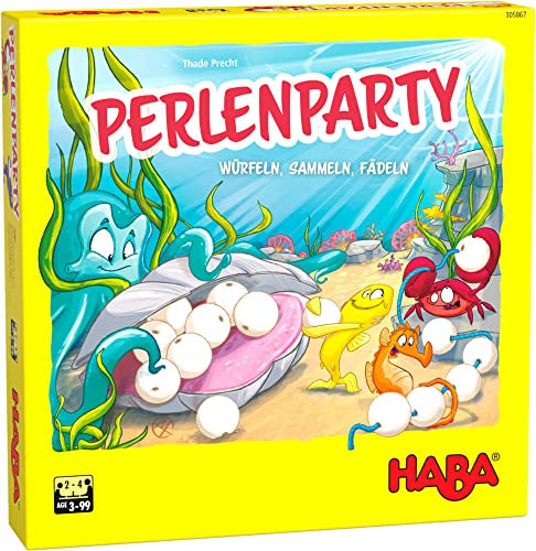 HABA 305867 - Perlenparty, Spiel ab 3 Jahren, bunt