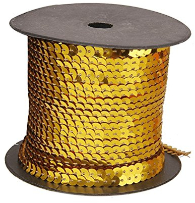 BESPORTBLE 6mm Metallic Flat Sequins Holographische facettierte Pailletten für DIY-Kleidung (Deep Gold) Dekoration