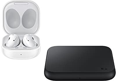 Samsung Galaxy Buds Live - Auriculares inalámbricos Bluetooth con cancelación de Ruido (ANC), batería Duradera, Sonido de AKG, Ajuste cómodo, Color Blanco + Cargador inalámbrico P1300