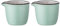 Lurrose 2pcs Small Ceramic Milk Jug Green, Coffee Cream Sauce Cup Mini Dessert Cups Gravy Boat for Coffee Shop and Home