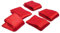 Premium Satin BDSM Bondageschal Augenbinde Bondage Fessel Schal Set (Rot - 5er Set)