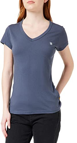 G-Star RAW Women's Tops Eyben Slim V-Neck Top, Blau (fantem Blue D21314-4107-863), S