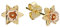 9ct Yellow & Rose Gold on Silver Daffodil Stud Earrings