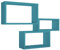 SET 3 CUBI ARREDO TRITTICO BLU