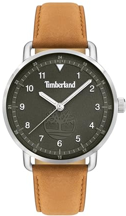 Timberland Herren Analog Quarz Uhr mit Leder Armband TDWJA2001301