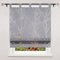 Delien Voile Raffrollo mit Schlaufen Transparente Ausbrenner Gardine Küche Raffgardine Kurz Rolls Vorhang »Äste« Bändchenrollo Schals Modern Fenster Gardinen BxH 100x140cm,Grau