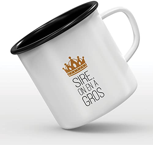 Mygoodprice MUG tasse émaillée au motif Sire on en gros 2