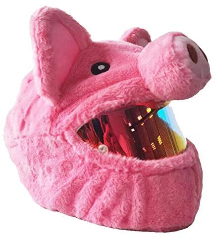 Hitburu Motorradhelm Cover, Motorradhelm Abdeckung Plüsch, Cartoon Plush Motorcycle Helmet Cover, Lustige Fahrten Und Geschenke, Für Männer, Frauen, (15 Arten,Helm Nicht Im Lieferumfang Enthalten,)