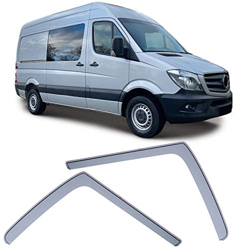 Windabweiser Regenabweiser Windschutz Schwarz für Mercedes Sprinter W906 06-18