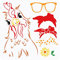 FINGERINSPIRE Malschablone Mit Huhn Lady 30x30cm Ausgehöhltes Hahn Muster Zeichenschablone Fliege Brillenrahmen Blumen Bastelschablone Für Segeltuchtasche, T Shirt, Mauer, Fliesen Dekor