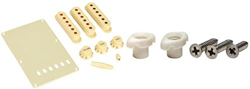 Fender Accessory Kit - Stratocaster - Aged White & Graphtech Tusq Xl Sleek String Tree With Chrome Screws, PQL-7004-00