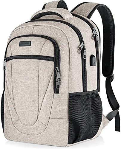 BIKROD Rucksack Herren und Damen, Schulrucksack Jungen Mädchen Teenager, Wasserdicht Rucksack | 17.3 Zoll Laptoptasche mit USB Ladeanschluss | Arbeit Reisen Wandern Backpack mit Anti Diebstahl Tasche