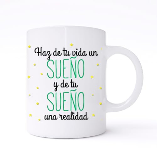 COOLPRESENTS Taza originales para regalar, regalo compañera trabajo, tazas con frases, tazas bonitas, regalos para subir el animo, taza bonita con mensaje motivador
