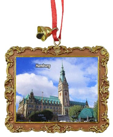 Rathaus Hamburg Deutschland Reise Souvenir Weihnachtsbaum Ornament Hängende Anhänger Home Weihnachten Party Dekoration