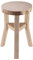 IDIMEX Sitzhocker ZAHORA geölt, Blumenhocker aus Paulownia Holz, Beistell Hocker ist naturbelassen, Pflanzenhocker rund mit Querbalken