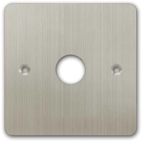 Blende aus Edelstahl 86x86mm, für Licht- oder Klingeltaster, Aufputzmontage, für Innen- und Außenbereich geeignet