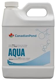 CanadianPond Aqua konzentrierte blaue Teichfarbe für Teiche und See, blockiert UV-Strahlen vom Erhitzen Ihres Teichs, färbt Wasser hellblau/türkis, verlangsamt das Wasserwachstum, 1 l behandelt einen