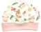Kleine Könige Mütze Baby Mädchen Beanie · Modell Kuchen Cupcake weiß, Altrosa · Ökotex 100 Zertifiziert · Größe 98/104