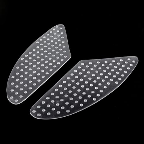 QIUMING 2 pezzi Universale Moto Carburante Serbatoio Pad Para Colpi e Protezione Graffi Serbatoio Protezione Serbatoio Trazione Pad Fishbone Adesivo Protezione vernice per serbatoio moto (trasparenza)