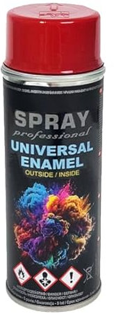 VE-INDUSTRIES Spray de peinture selon RAL - 400 ml - Peinture colorée pour bois, métal (rouge rubis - RAL3003)