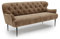 CAVADORE 3-Sitzer Küchensofa Amba, Trendige Sitzbank für Küche oder Esszimmer / 193 x 97 x 87 / Hochwertiges Mikrofaser: Hellbraun