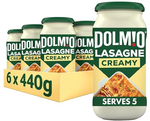Dolmio Lasagne Creamy White Pasta Sauce Jar, Bulk Multipack 6 x 440g