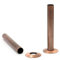 Antique Copper Pipe Shrouds & Collars Pair for Radiators & Towel Rails 130mm