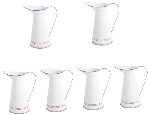Yardwe 6 Pièces Pots De Plantes Succulentes Seau De Fleur Pot De Fleur De Bureau Pot De Fleur De Maison Planteur Succulent Rustique Seau De e Récipient De