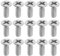 Create idea 50 Pièces 6/32-3/8 Pouces Vis à Tête Cylindrique Petites Vis à Tête Fraisée A2 Vis à Tête Fraisée à Empreinte Cruciforme Compatible avec MXR Boîte à pédales