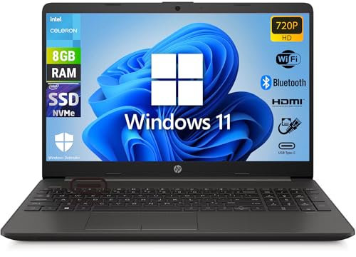 HP 250 G9, Notebook Computer Portatile, Intel N4500, Display HD da 15,6, Ram 8 Gb DDR4, SSD NVMe 256 Gb, W11 Pro