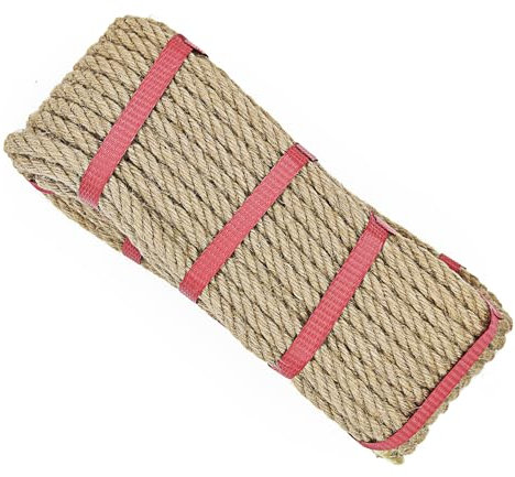 Dubest Juteseil 10MM 5M Hanfseil Natur Juteschnur Jutegarn Tauwerk Paketschnur Dicke Jutekordel für Bündelung Tauziehen Bündel Garten Dekorationen Kratzbaum