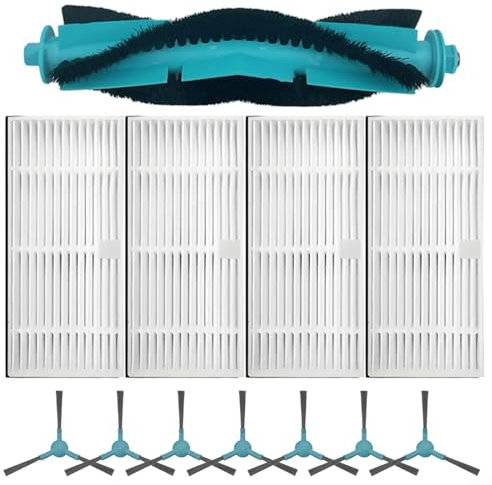 FUBESK Piezas de repuesto para Conga 2499 para Ultra Home Advanced para Titani para Atvel para SmartGyro R80 robot aspiradoras accesorios con kit de filtro de cepillos laterales de cepillo principal