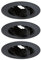 Paulmann 92111 Einbauleuchte 3er-Set schwenkbar rund 90mm 30° GU10 max. 3x10W 230V Schwarz Einbaulampe