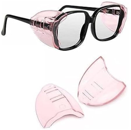 Lunettes de protection, panneaux latéraux, flexibles, légères, pour la course, le cyclisme, les sports de plein air, protection contre le vent pour adultes, rose