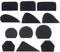 Kadagg Juego de 12 moldes para Asas de Tazas de cerámica, Herramienta para Hacer Asas de Tazas de Arcilla, Molde para Asas de Tazas de café de Arcilla cerámica, Eva