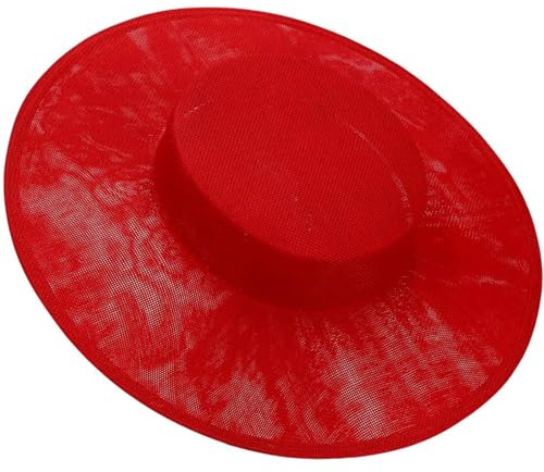 Maxtonser Fascinator, einfarbig, trendig, für Damen, französische Fascinatoren, Bankette, Hüte für Bankette, vielseitiger Hutboden, groß, rot