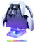 Megadream 3 en 1 - Soporte para mando de auriculares para videojuegos, soporte para auriculares con RGB/2 controladores, acrílico universal de 2 niveles, para PS4, PS5, Xbox y Switch, diseño universal