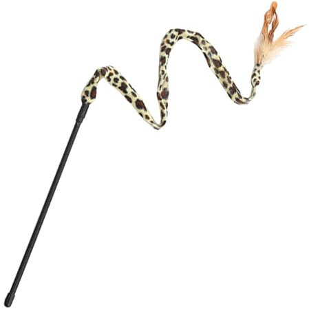 Bâton de jeu pour chat | de taquinage pour animaux de compagnie – Bâton interactif avec plumes | à plumes pour chatons et chatons