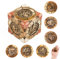 ORUZA DND Metall Spinner Würfel, 7-in-1 Roulette Kubischem Würfel-Set mit 3D-Relief für D&D RPG MTG Warhammer 40K Sci-Fi, Krieg Thema Rollenspiel Tabletop Spiele