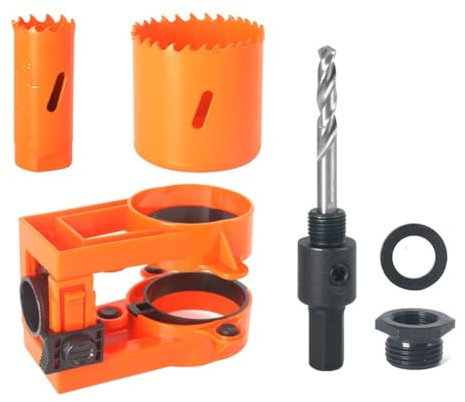 Ohulelks Lock Installation Kit with Guide Template for Wood Doors Adjustable Plastic Guide Template