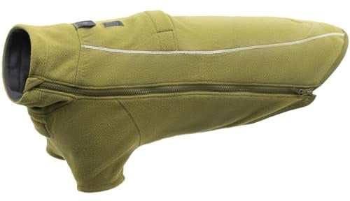Ruffwear, Climate Changer Schnell trocknende atmungsaktive Fleecejacke für Hunde, Zederngrün, Größe XXS