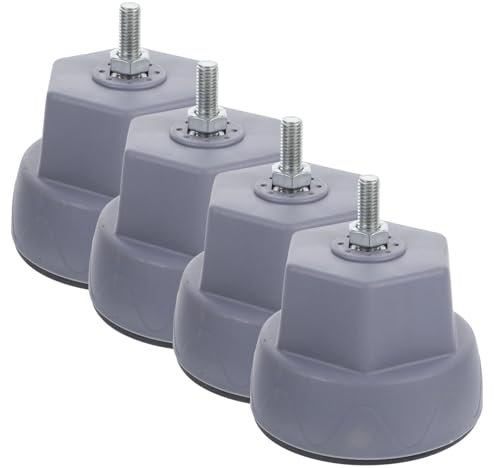 CONGARTENO 4Stücke Anti Vibration Waschmaschinenunterlage Rutschfest und Stark Belastbar Höhenverstellbar Rutschfeste Anti Walk Matte für Waschmaschine und Trockner Möbel Antivibrationspad