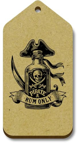 Azeeda 10 x 'Pirate Rum Bottle' 66mm x 34mm Gift Tags (TG00141014)