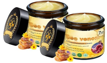 Bienengift Creme, 2 Stück Bienengift Therapie Creme, Natürliche Straffende & Festigende Tagescreme, Professionelle Nährendes Feuchtigkeitscreme Für Fettige, Trockene,Empfindliche Haut(60ML)