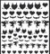 Love is in the Air Romantic Collection (# Valentine Love Heart Press On Nail Stickers ~ Black #)