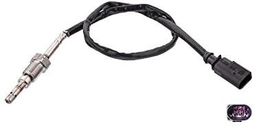 febi bilstein 100803 Abgastemperatursensor , 1 Stück | Kompatibel mit: VW CRAFTER 30-50 Kasten, CRAFTER 30-50 Pritsche/Fahrgestell, MULTIVAN T5, TRANSPORTER T5 Bus