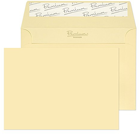 Blake Business - Vellum Wove Envelopes C6 (114 x 162mm) - Pack of 500 - Premium 120GSM - FSC Certified - Vellum Cream Envelopes - Business/Office Supplies - Laser & Printer Compatible (51880)