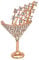 YAZILIND Rhinestone Cocktail Glass Shape Brooch Women's Fashion Corsage Clothes Accessories Simple Breastpin Jewelry Rose Gold