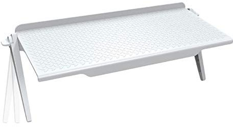 DLRSET Halterung für Fernseher, 1pcs Multifunktions-Storage Rack TV-Computer LCD-Display Rack, Bildschirm Speicherhalterung Schirm Top Shelf verstellbaren Rack-Halter (Color : White 21.5x11.3cm)